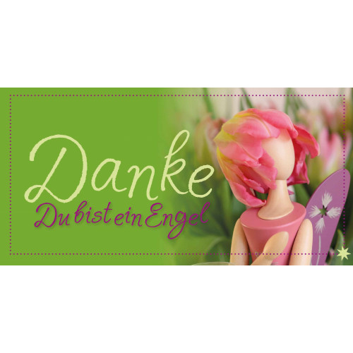 Sternkopf-Engel Karte "Danke, du bist ein Engel!", hellgrün